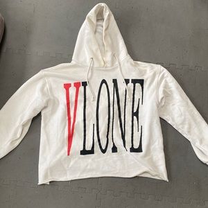 V-lone White hoodie